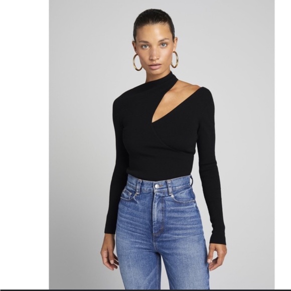 Paquin Cut Out Long Sleeve Knit Top - Picture 1 of 4